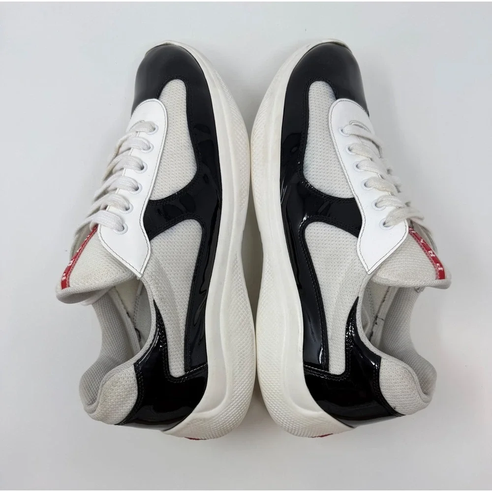 Prada Americas Cup Sneaker White/Black Size 11.5 US 10.5 UK